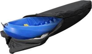16 ft Trailerable Kayak Cover, 600D Waterproof & UV-Proof Heavy Duty Canoe Cover with 2 Windproof Straps for Fishing Boat, Kayak, Canoe (16 ft Long and Beam Width up to 36 inch)