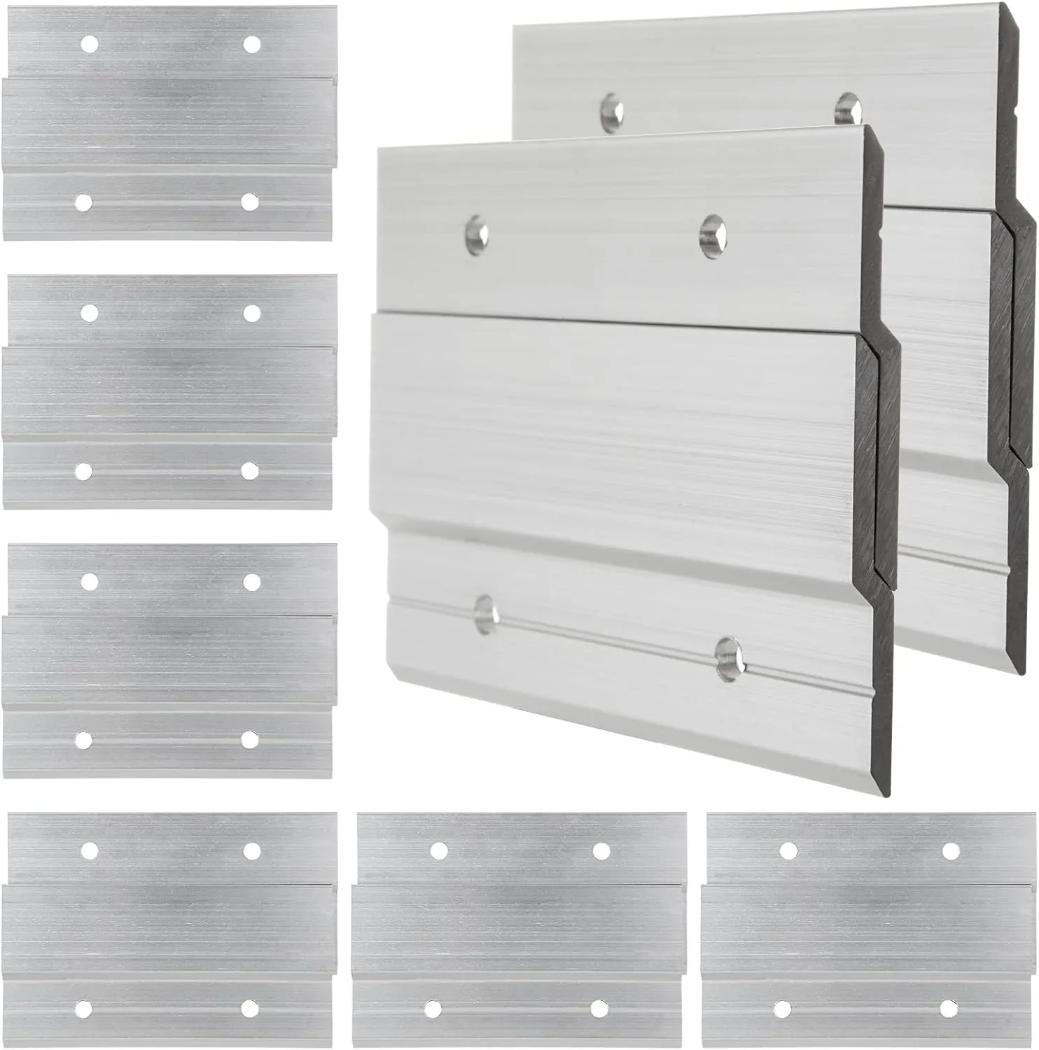 16PCS 4 Inch Interlocking French Cleat Hanger, Aluminum Headboard Wall Mounting Brackets Hardware Kit Heavy Duty Picture Hanger for Hanging Picture Ledges Mirrors