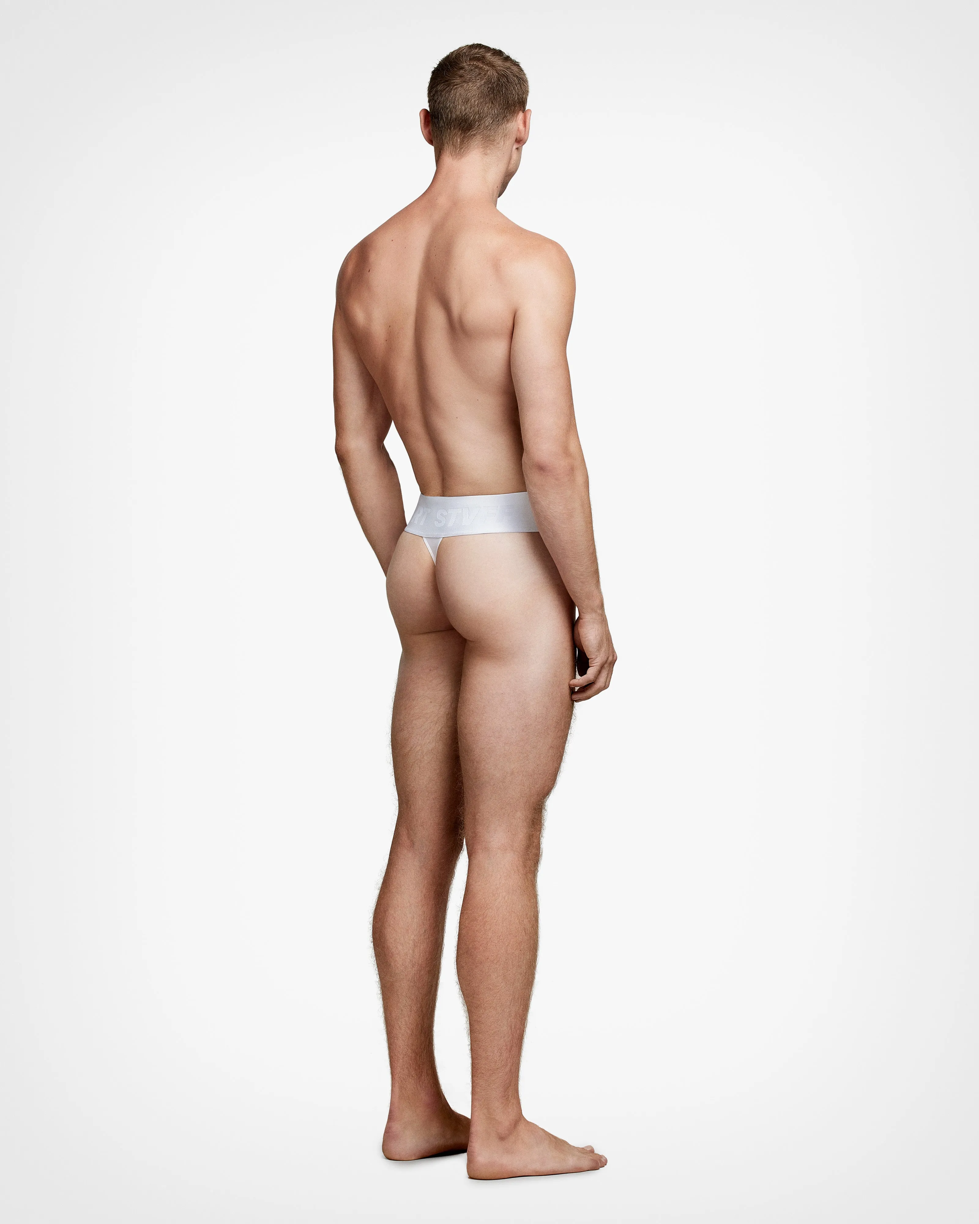 2 Pack White Macro Thong