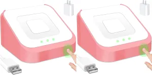 2 Packs Square Dock for Square Reader 2nd Generation, Holder Stand for Square Reader 2nd Generation, Dock with Smart Anti-Sleep Button Anti-Slip Base (Pink, NO Reader