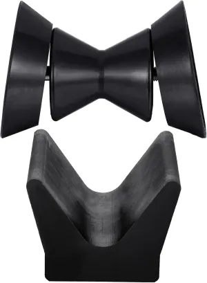 2 Pcs 3” Boat Trailer Roller Rubber Bow Set 3" Boat Trailer Roller Assembly with End Bells 1/2" Shaft, V Style Bow Stop Fits 3" Bracket with 1/2" Shaft