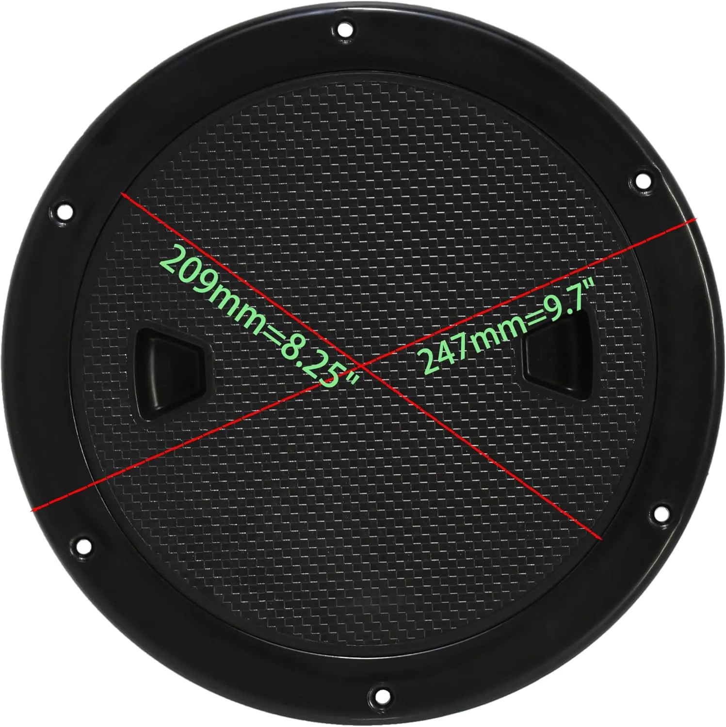 2 Pcs Boat Hatch, Marine Access Hatch for Marine Boat Yacht Kayak, Round Non Slip Boat Storage Hatch Lids, Inspection Hatch Deck Plate Hatch with Detachable Cover