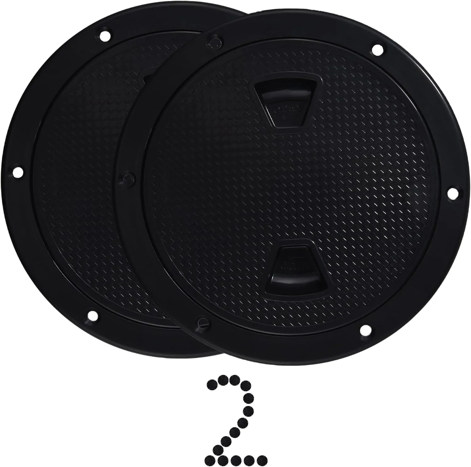 2 Pcs Boat Hatch, Marine Access Hatch for Marine Boat Yacht Kayak, Round Non Slip Boat Storage Hatch Lids, Inspection Hatch Deck Plate Hatch with Detachable Cover