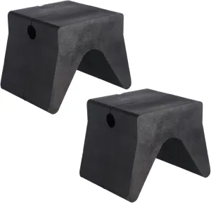 2 Pcs Boat Trailer Rubber Bow 3" Width x 4" Span Black Boat Trailer Y Bow Boat Trailer Bow Stop with 1/2" Mounting Hole for Boat Accessories Parts