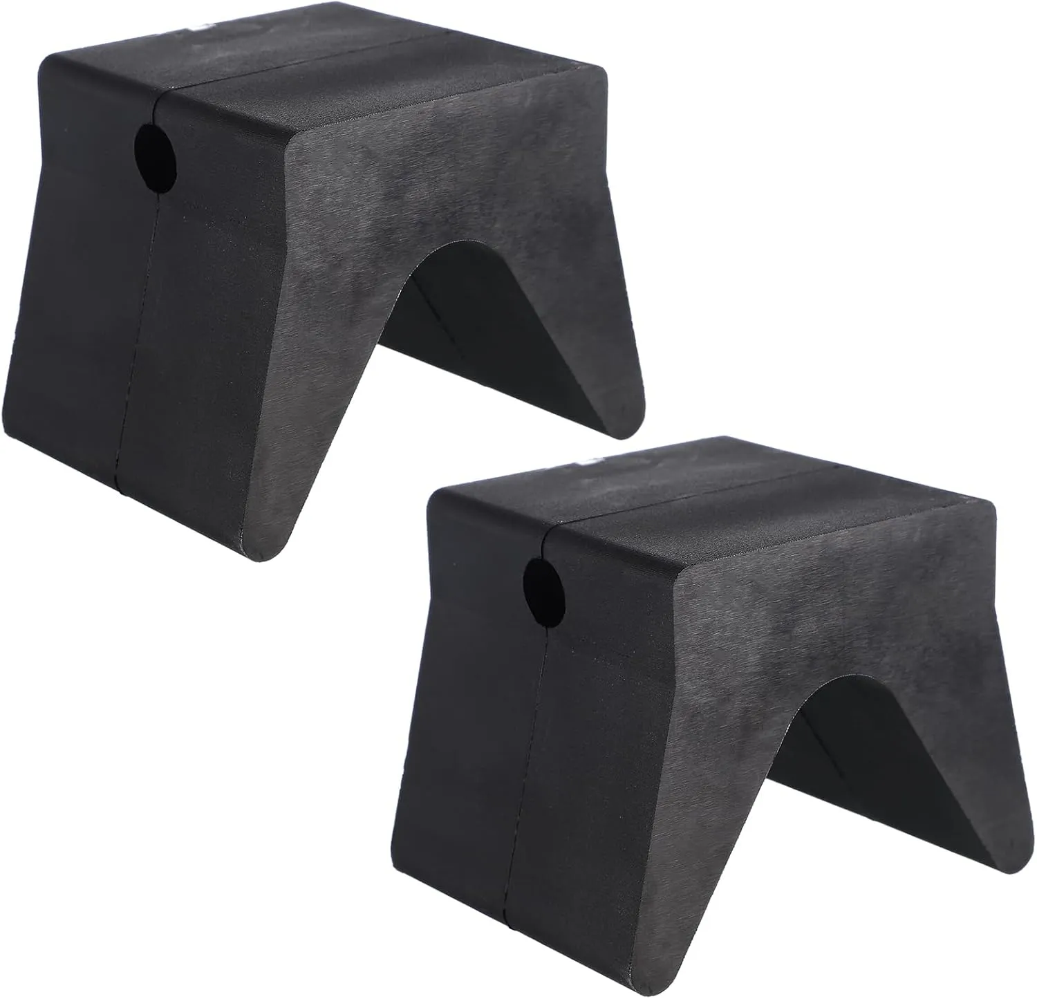 2 Pcs Boat Trailer Rubber Bow 3" Width x 4" Span Black Boat Trailer Y Bow Boat Trailer Bow Stop with 1/2" Mounting Hole for Boat Accessories Parts