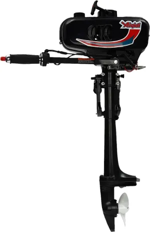2 Stroke Outboard Motor Gas Powered Boat Motor 0-180° Control Manual Start Heavy Duty Gas Outboard Engine Outboard Boat Motor