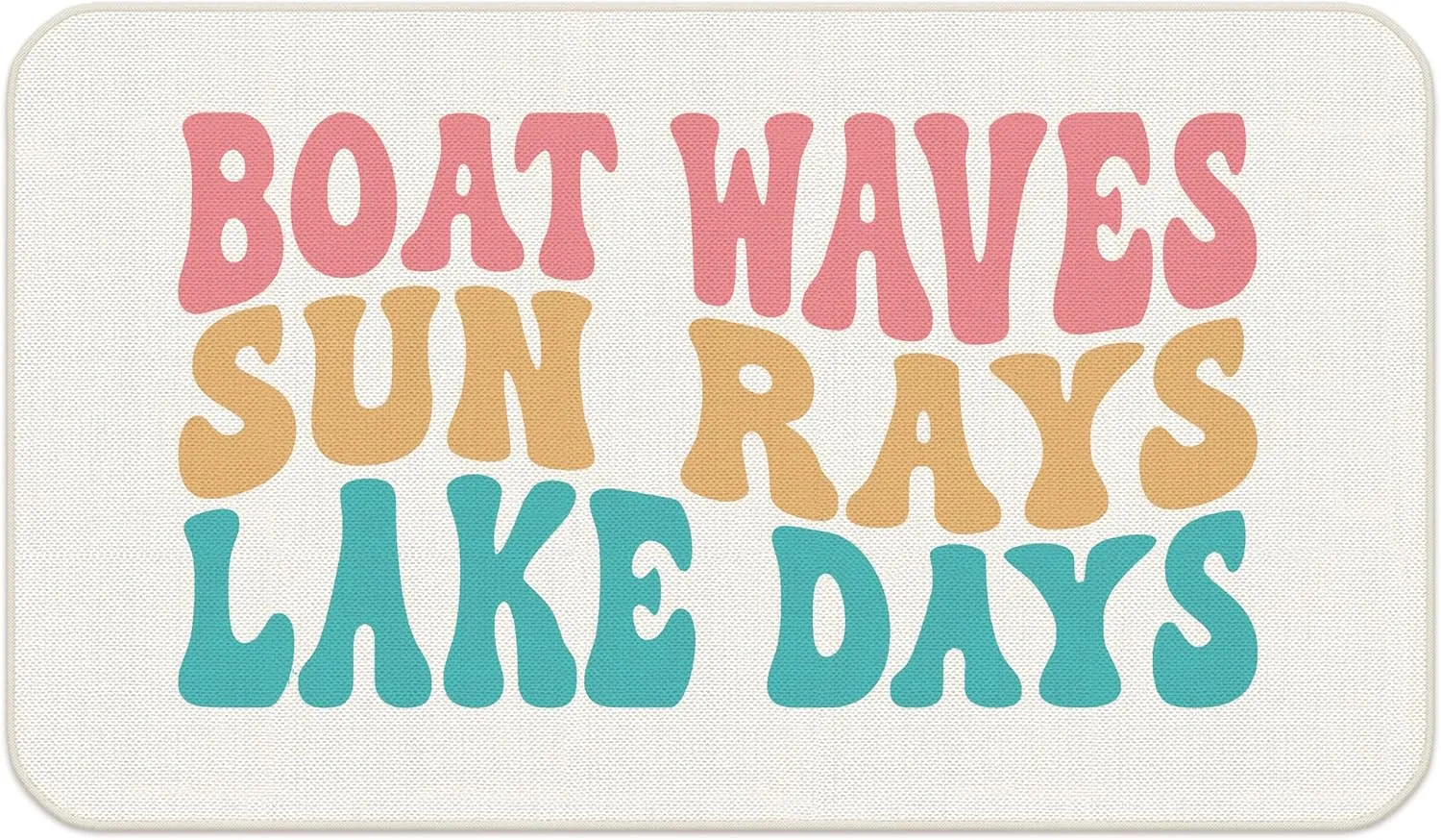 292-HZDM Lake Life Boat Waves Door Mat, 30X18