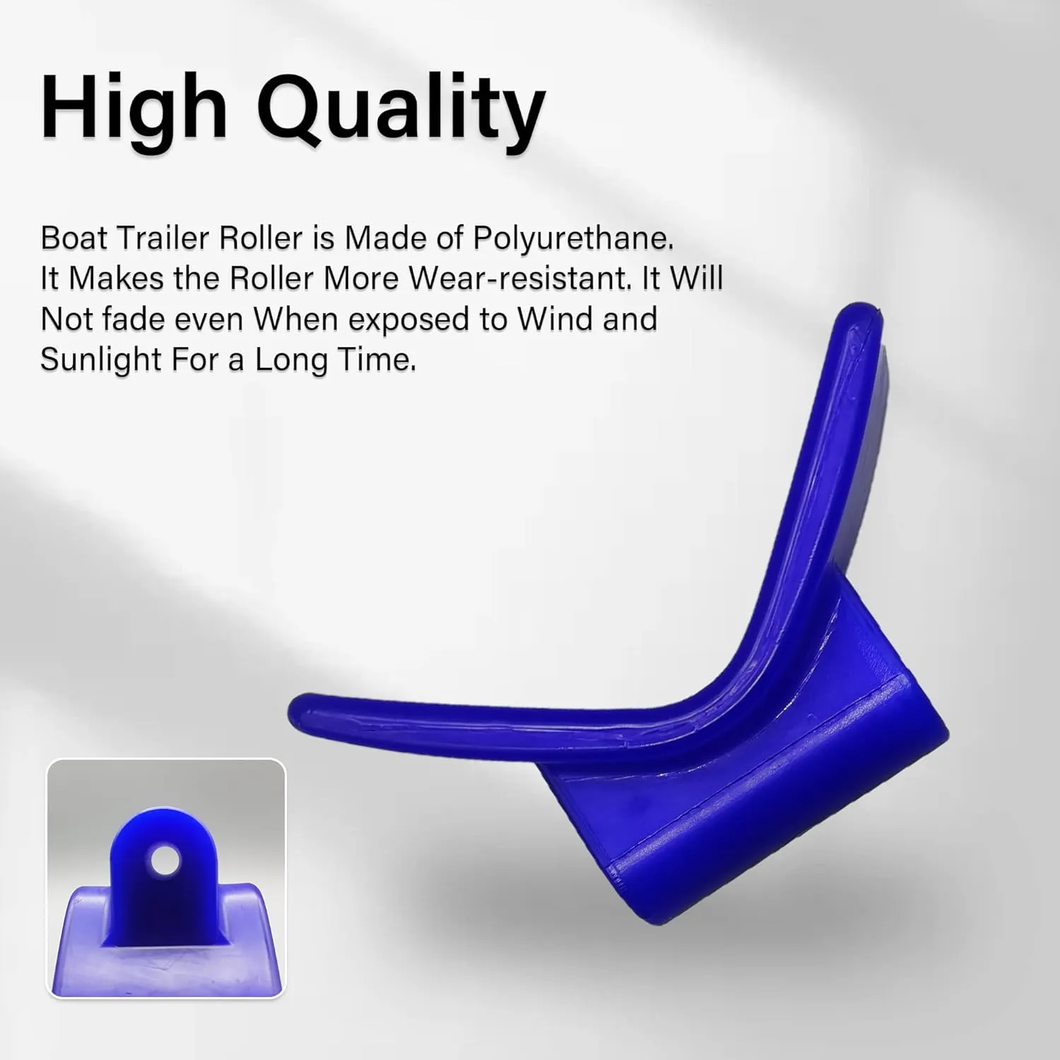 3“ Boat Trailer V Bow Stop, Poly Marine V Bow Stop fits 3" Bracket with 1/2" Shaft