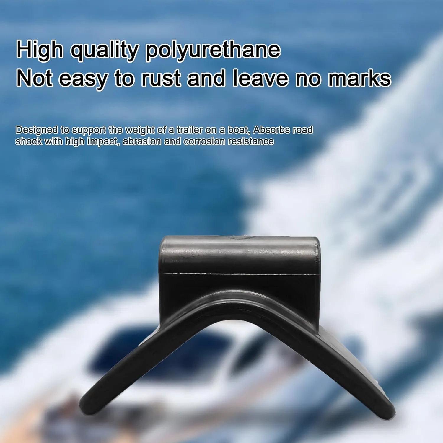 3“ Boat Trailer V Bow Stop, Poly Marine V Bow Stop fits 3" Bracket with 1/2" Shaft