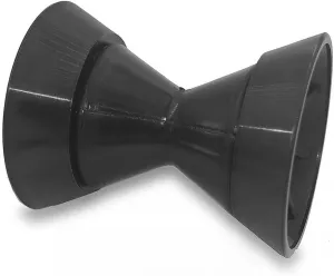 3-Inch Black Boat Trailer Roller, Bow Stop Wheel, Non-Marring Spool for Yachts, Shock-Absorbing Rubber