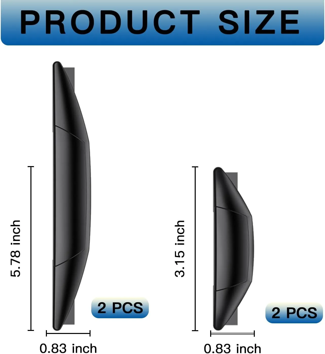 4 PCS Car Door Anti-Collision Strip, Rearview Anti-Impact Sticker, Door Protection Decorative Covers, Door Edge Bumper Guard, Universal Car Side Door Edge Protector (Black)