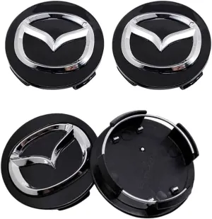 4PCS Car Wheel Hub Center Caps for Mazda Biante 60mm, Wheel Emblem Badge Decals, Auto Decorative Hubcaps Accessories