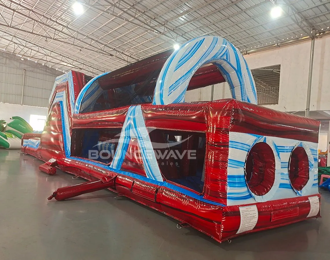 53ft XL Crimson Bay Commercial Hybrid Inflatable Obstacle Course (Copy)