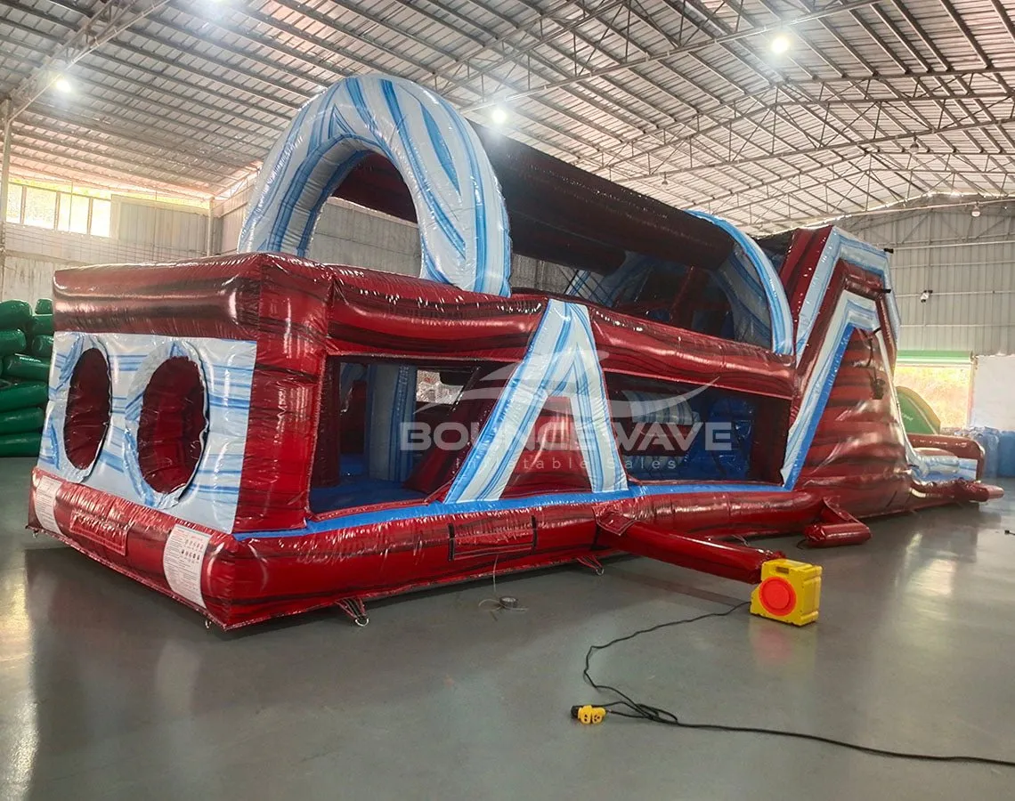53ft XL Crimson Bay Commercial Hybrid Inflatable Obstacle Course (Copy)