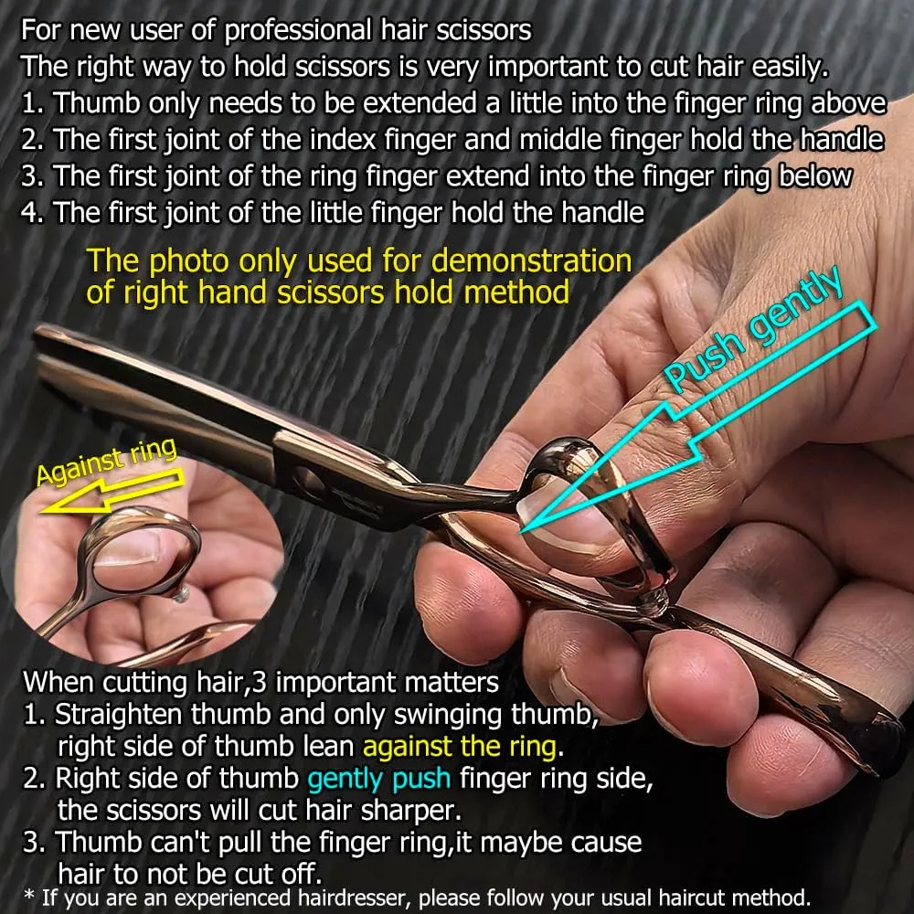 5.5 Inch Hair Thinning Scissors 440C Hair Thinning Shears Professional Hair Shears Barber Scissors Convex Edge KINSARO