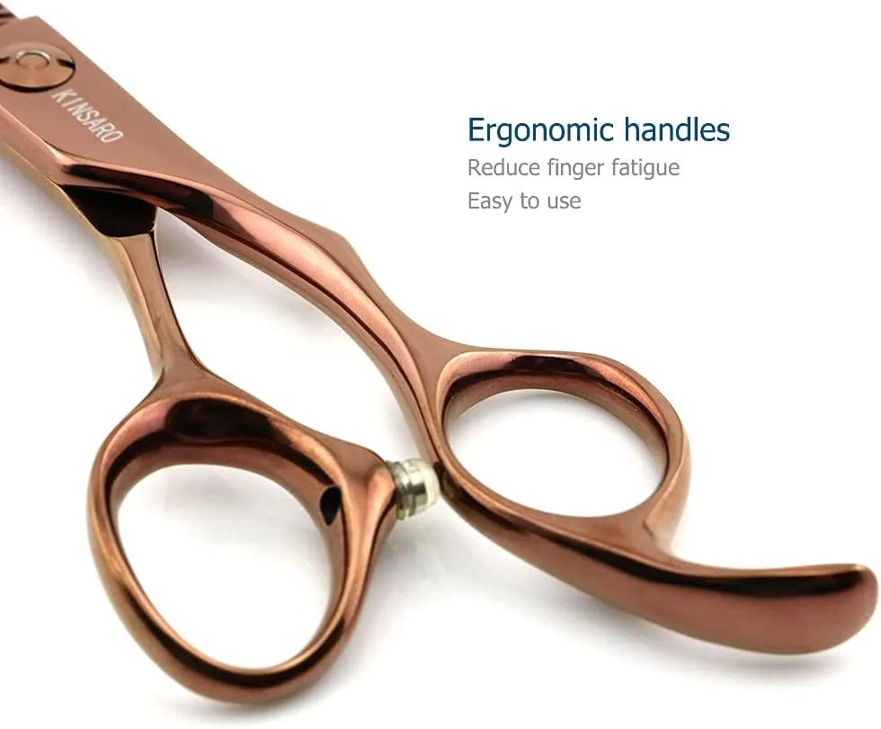 5.5 Inch Hair Thinning Scissors 440C Hair Thinning Shears Professional Hair Shears Barber Scissors Convex Edge KINSARO