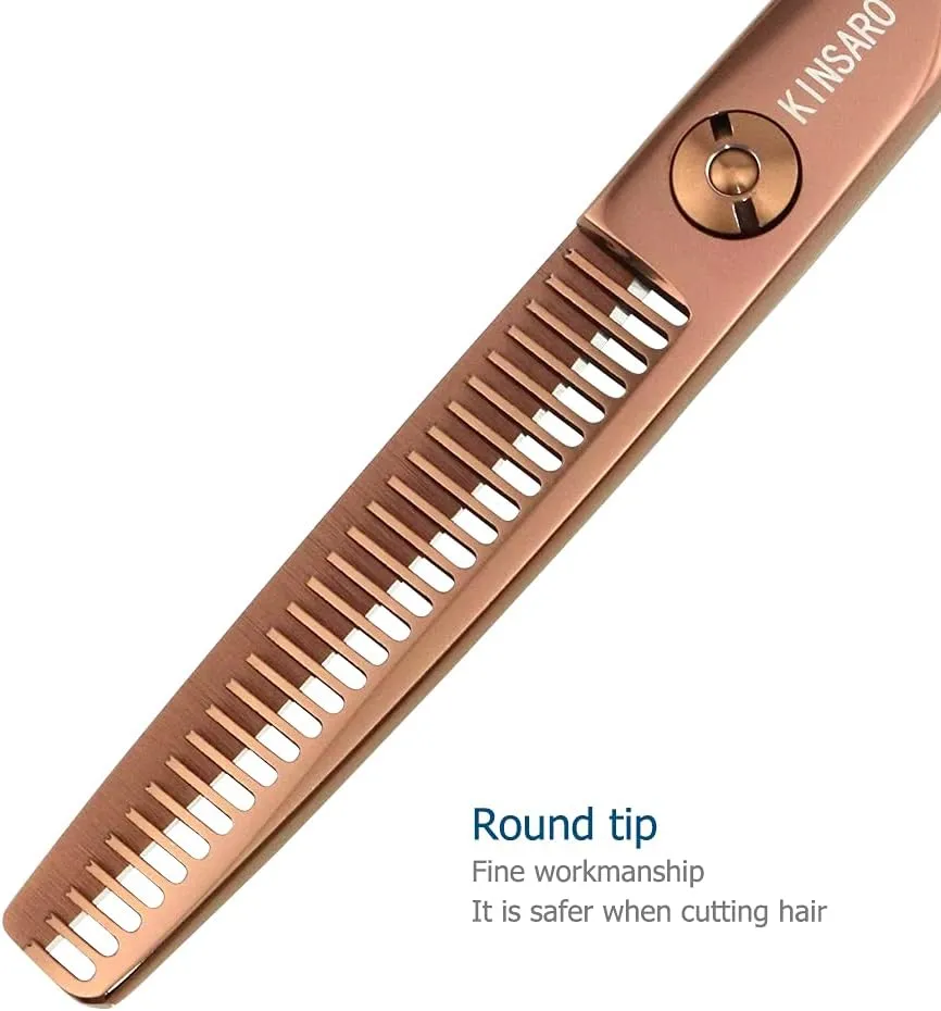 5.5 Inch Hair Thinning Scissors 440C Hair Thinning Shears Professional Hair Shears Barber Scissors Convex Edge KINSARO