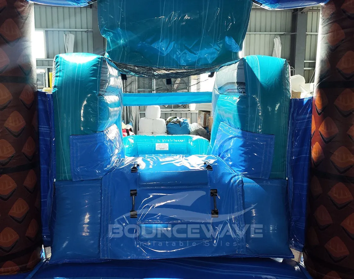 56.5ft Bahama 2-Piece Obstacle Bounce House with Slide (Wet/Dry)