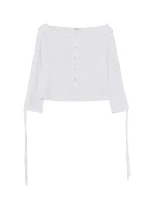 60/2 COTTON JERSEY LACE-UP CARDIGAN