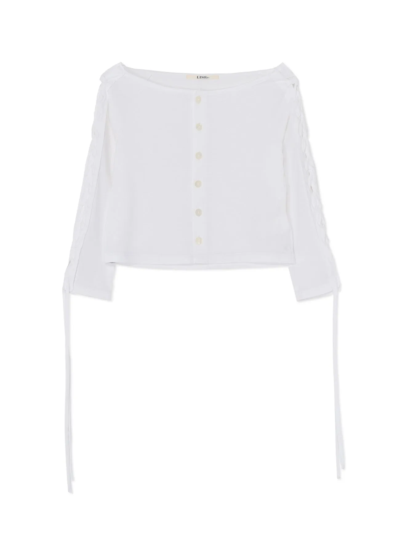 60/2 COTTON JERSEY LACE-UP CARDIGAN