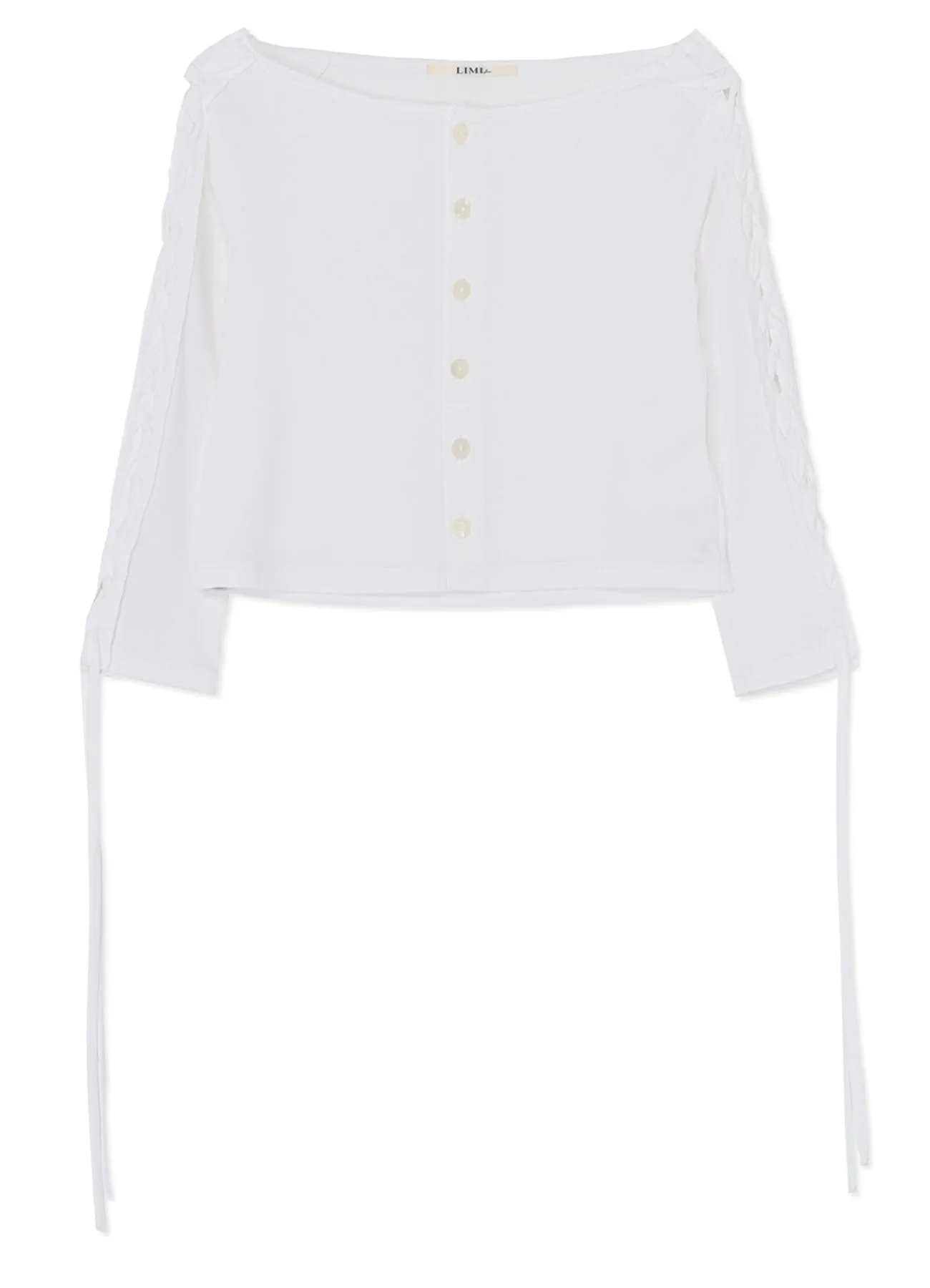60/2 COTTON JERSEY LACE-UP CARDIGAN