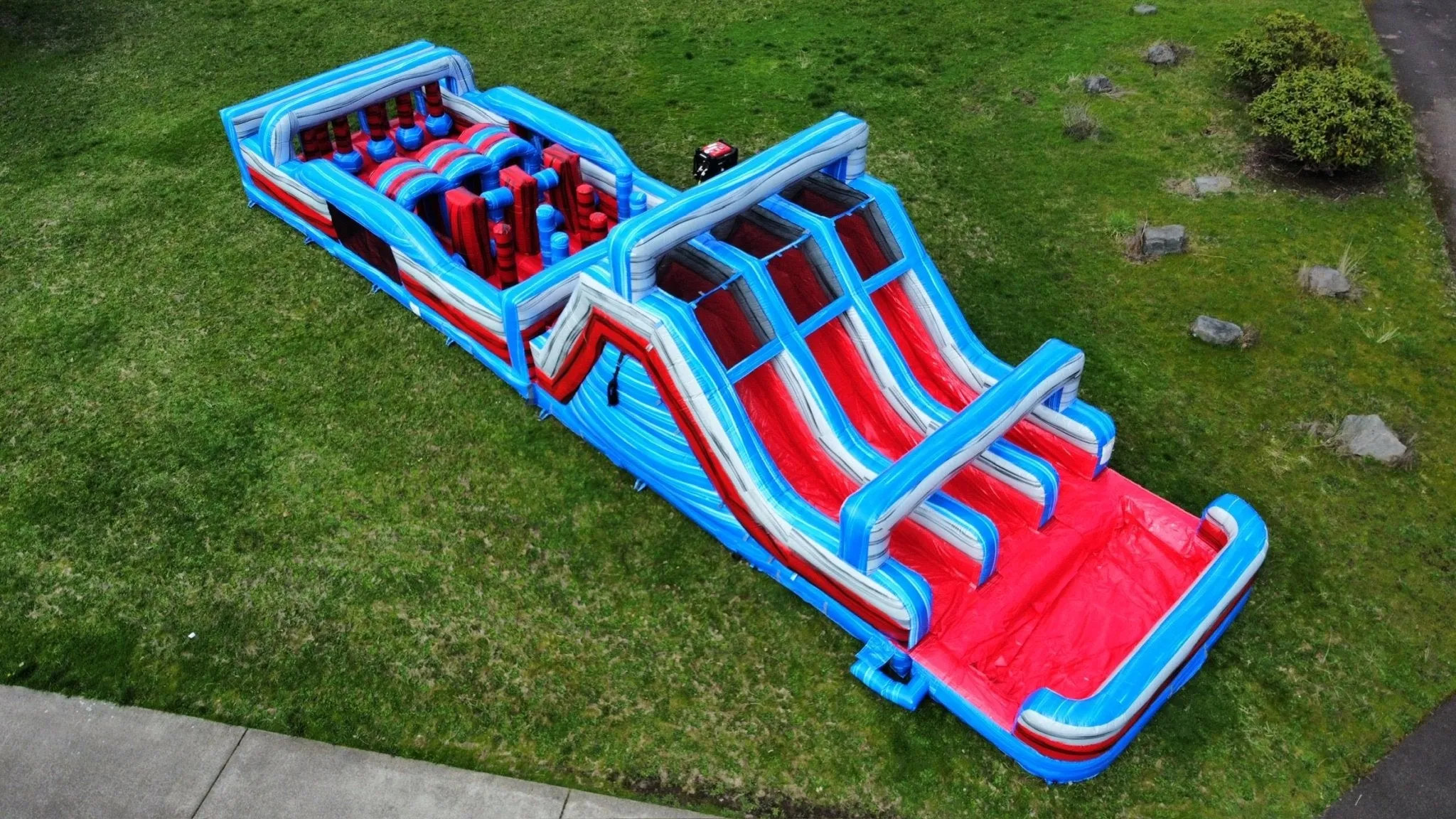 62ft Baja Triple Lane 2-Piece Wet/Dry Inflatable Obstacle Course
