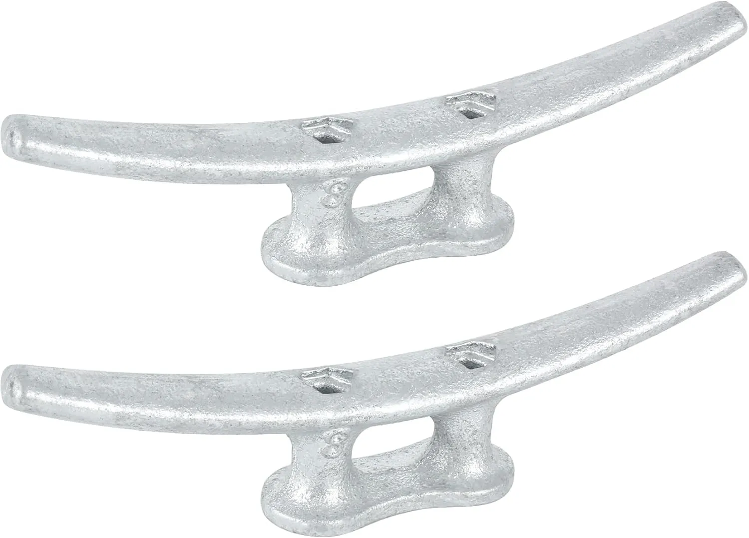 8 Inch Boat Cleats,Hot Dip Galvanized Cast Iron Dock Cleats,Electrophoretic Coated Black Boat Dock Cleats,Rope Cleatsfor Deck Nautical Decor,Piers for Tying up Boats,Hardware Not Included(2/4/6Pack)