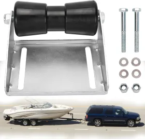 8 Inch Boat Trailer Keel Roller with Bracket, Boat Trailer Rollers with Brackets, Galvanized Keel Roller Assembly Kit, Keel Roller Assembly Kit for Boat Easy Water Launch