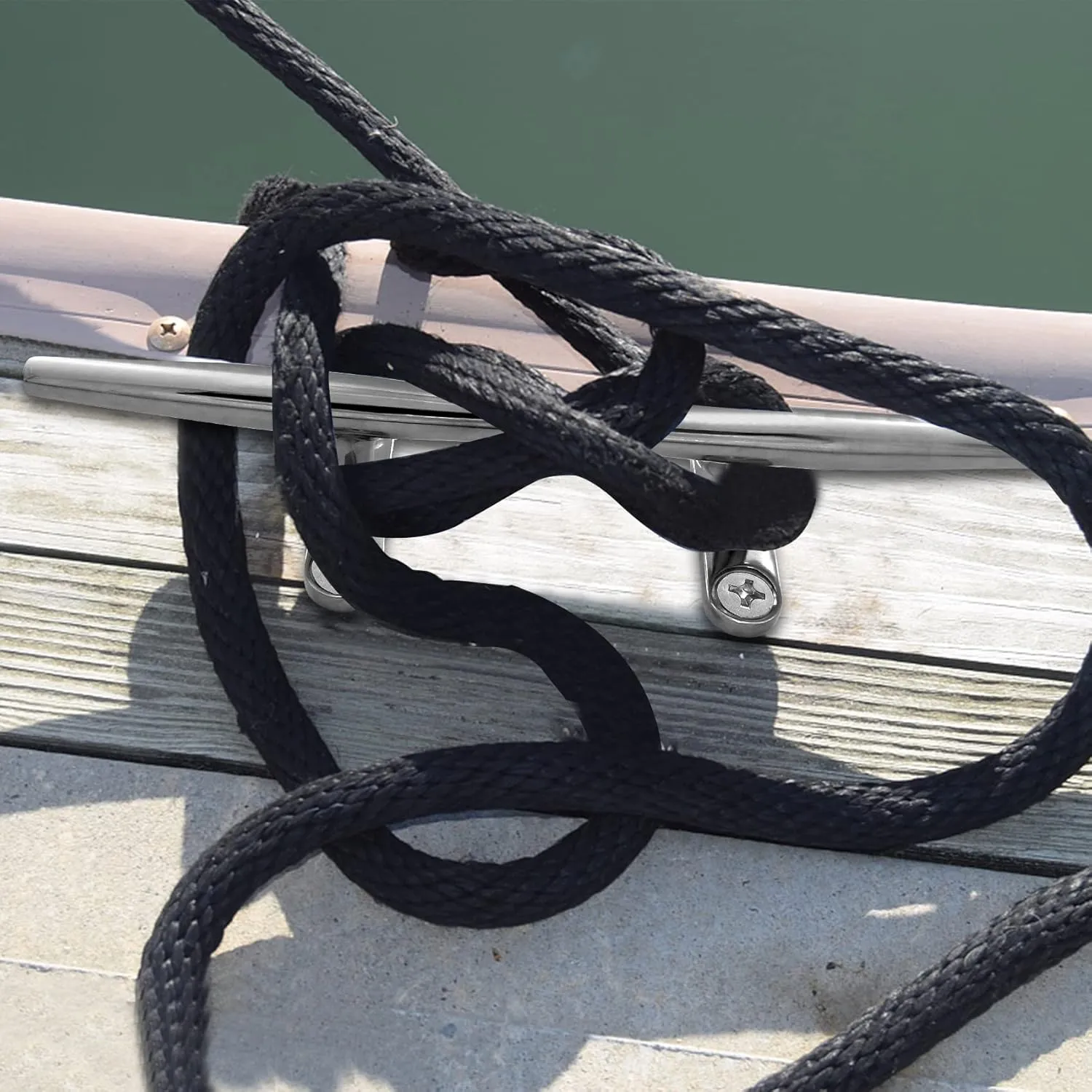 8/10/12/15 inch Dock Cleats - 316 Stainless Steel Boat Cleats Boat Dock Cleats,Open Base Dock Cleat with Fasteners,Marine Cleat Rope Cleat Boat Cleat for Boat/Deck/Nautical Decor(1,2,4,6 Pack)