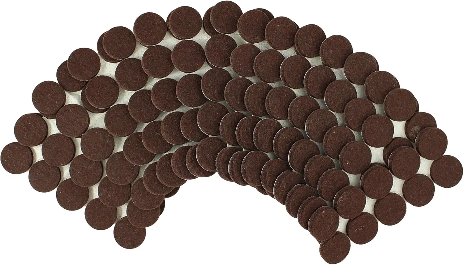 8827 Heavy Duty Self Adhesive Furniture Felt Pads 1-Inch Round Brown 160-Piece Value Pack in Resealable Bag