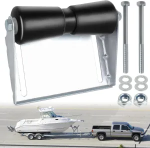 8In/10In Boat Trailer Roller Bracket Assembly,Boat Trailer Keel Rollers with Brackets,Adjustable Keel Roller with Panel Bracket Assembly Boat Trailer Accessories