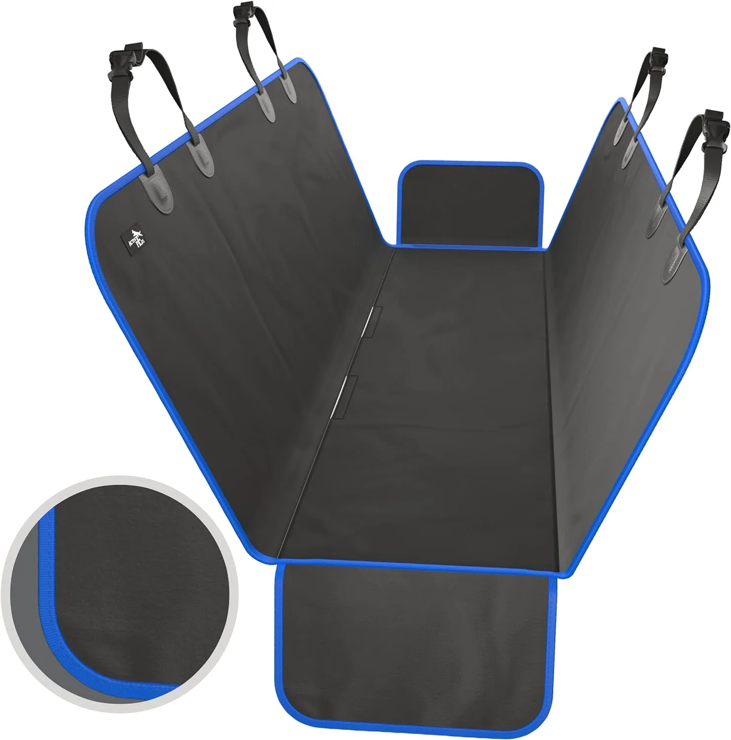 Active Pets Dog Car Seat Cover Car Seat Protector- for Back Seat of SUVs, Trucks, Cars - Waterproof & Convertible Hammock for Car Backseat - Dog Travel Accessories - Blue