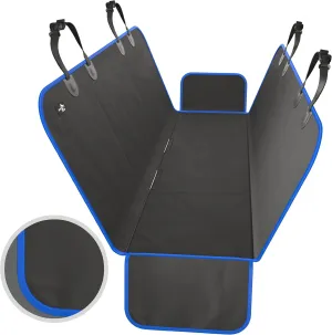 Active Pets Dog Car Seat Cover Car Seat Protector- for Back Seat of SUVs, Trucks, Cars - Waterproof & Convertible Hammock for Car Backseat - Dog Travel Accessories - Blue