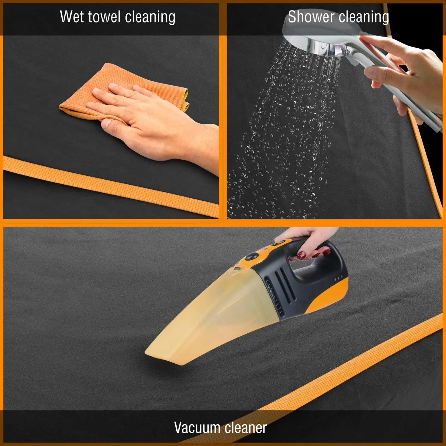 Active Pets Dog Car Seat Cover Car Seat Protector- Seat Cover for Back Seat of SUVs, Trucks, Cars - Waterproof & Convertible Hammock for Car Backseat - Dog Travel Accessories- Orange