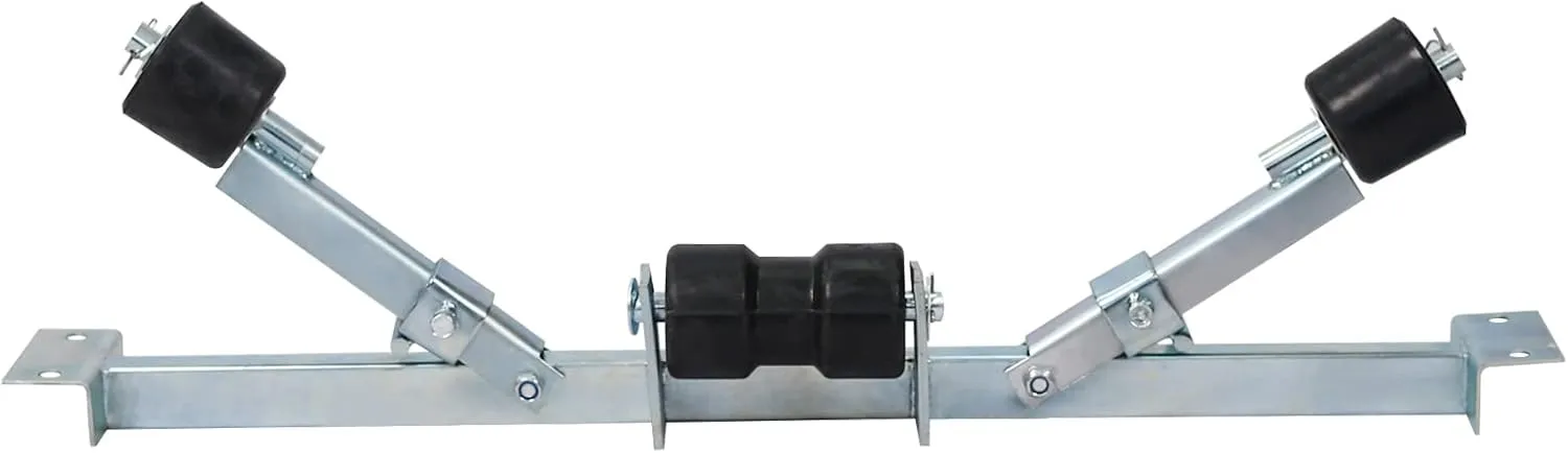 Adjustable Boat Trailer Bottom Support Bracket with Keel Rollers, Steel Holder for Boats 24.6"–40.6" Wide, 2204 lbs Capacity,2204 lbs