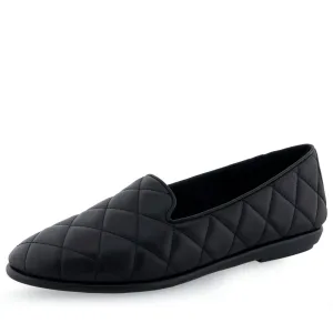 Aerosoles Women's Betunia Loafer Flat, Black Quilted, 8