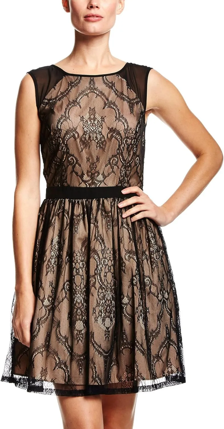 Aidan Mattox Women's Cap Sleeve Lace Dress
