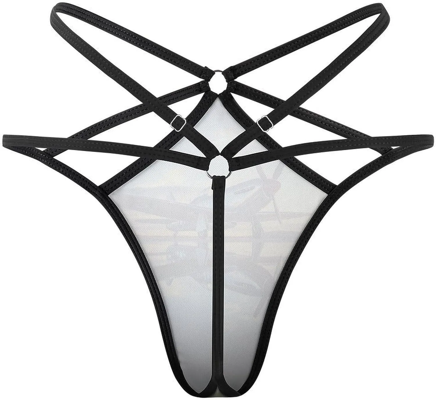 Airplane Vintage Aviation Fighter Sexy Thongs for Women Mesh Underwear No Show Panties T-back