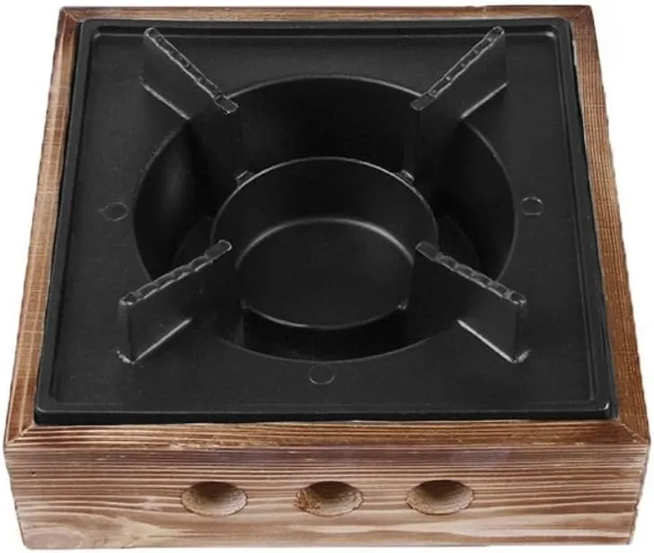Alcohol Camping Stove, Portable Aluminum Alloy Square Commercial Solid Fuel Stove, Household Old Dry stew hot Pot