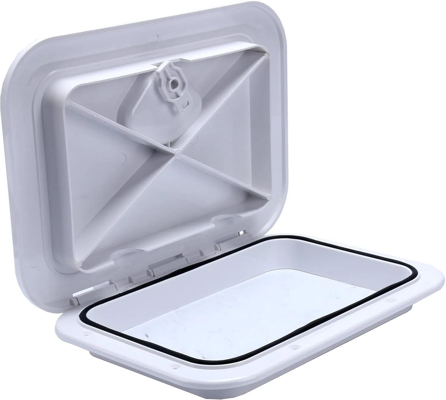 Amarine Made Marine Access Hatch Boat Hatch Lid Deck Access Hatch & Lid 10-5/8" X 14-3/4" - White or Black 270mmx375mm (White)