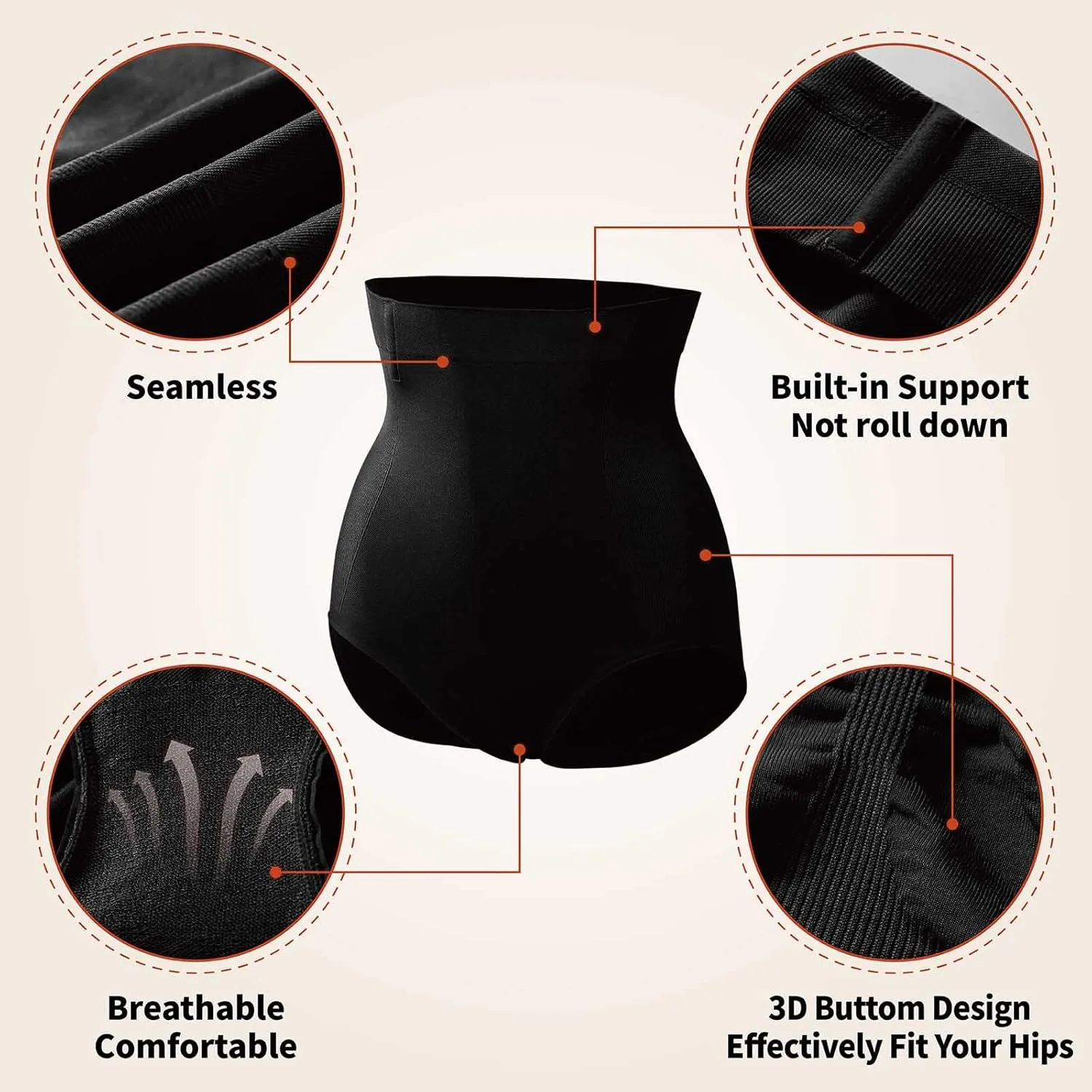 AMRIY Shapewear for Women Tummy Control Underwear Higher Power Panties Girdle Thong Butt Lifter Panties