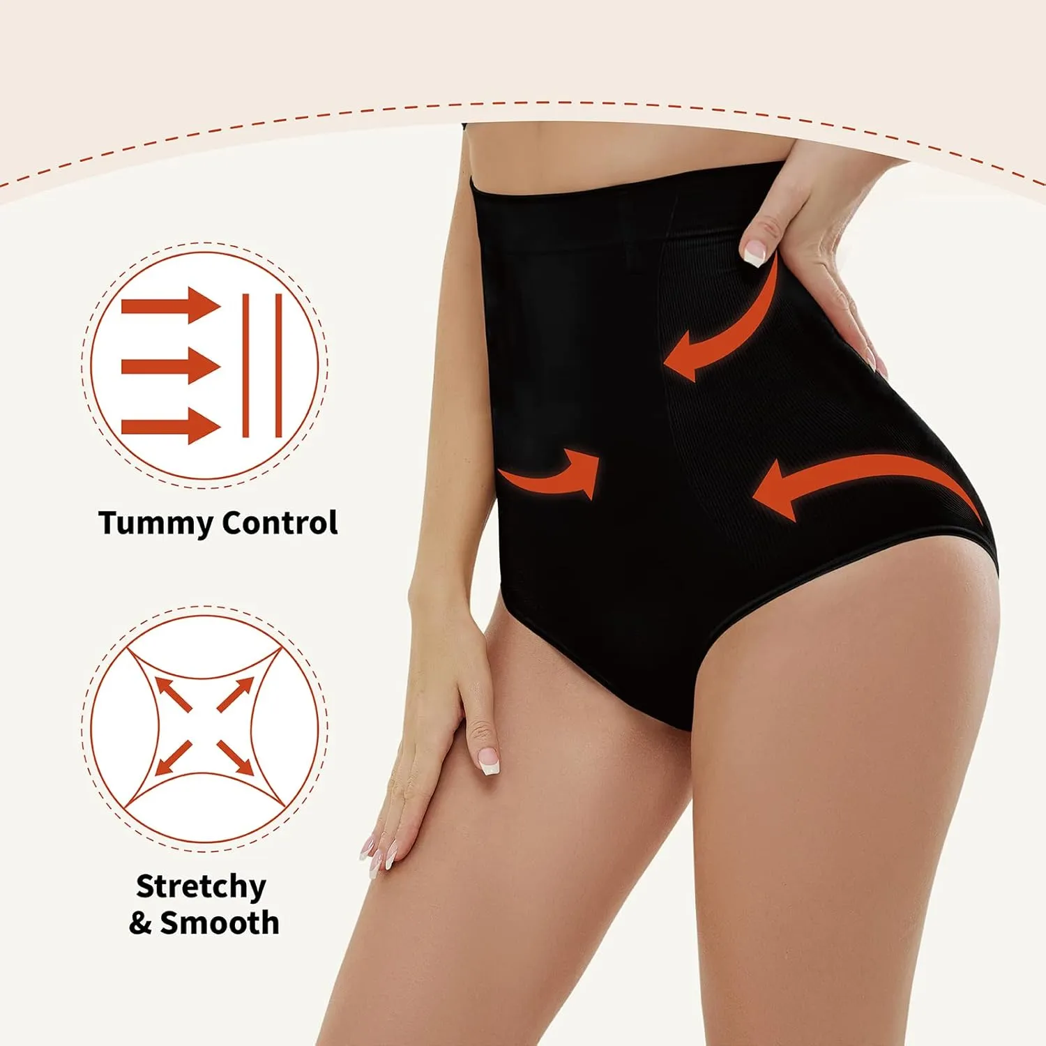 AMRIY Shapewear for Women Tummy Control Underwear Higher Power Panties Girdle Thong Butt Lifter Panties
