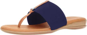 Andre Assous Womens Nice Elastic Navy Slide - 6