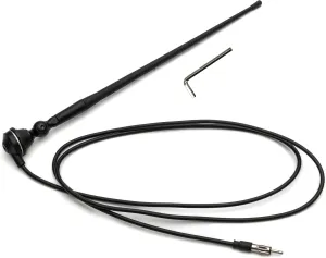 AntennaMastsRus - Marine Black AM-FM Rubber Ducky 15 Inch Antenna Kit - for ATV, Boat, Camper, Go Kart, Motorhome, Pontoon, RV, Sailboat, Tractor, Trailer, UTV, Yacht