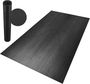 Anti-Fatigue Rubber Floor Mats Non Slip Rubber Utility Mat for Entrance, Home Gym, Exercise Equipment, Garage, Under-Sink, Patio, and Door Mat Black 36" x 60"