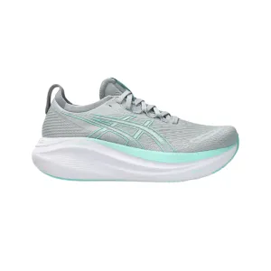 Asics Gel-Nimbus 27 (D Wide) Womens Piedmont Grey/Illuminate Mint