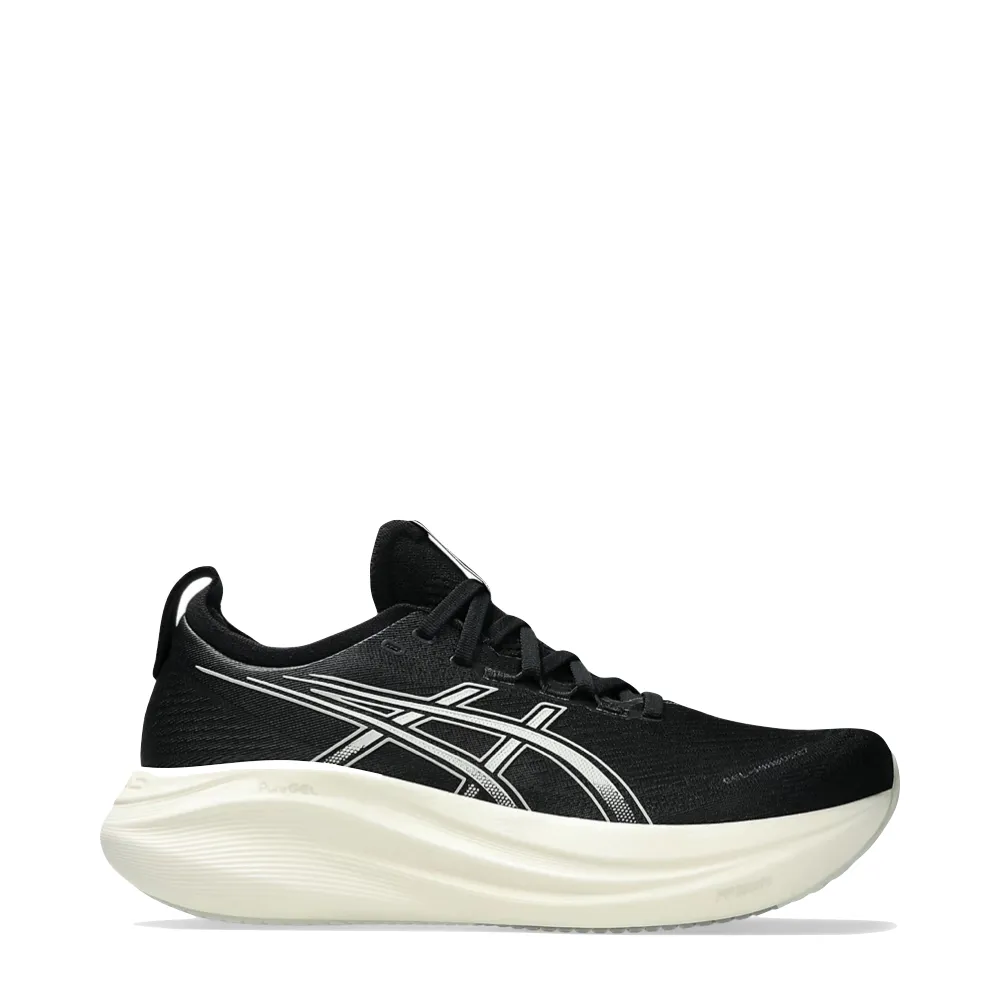 Asics Men's Gel-Nimbus 27 Sneaker in Black/Lake Grey