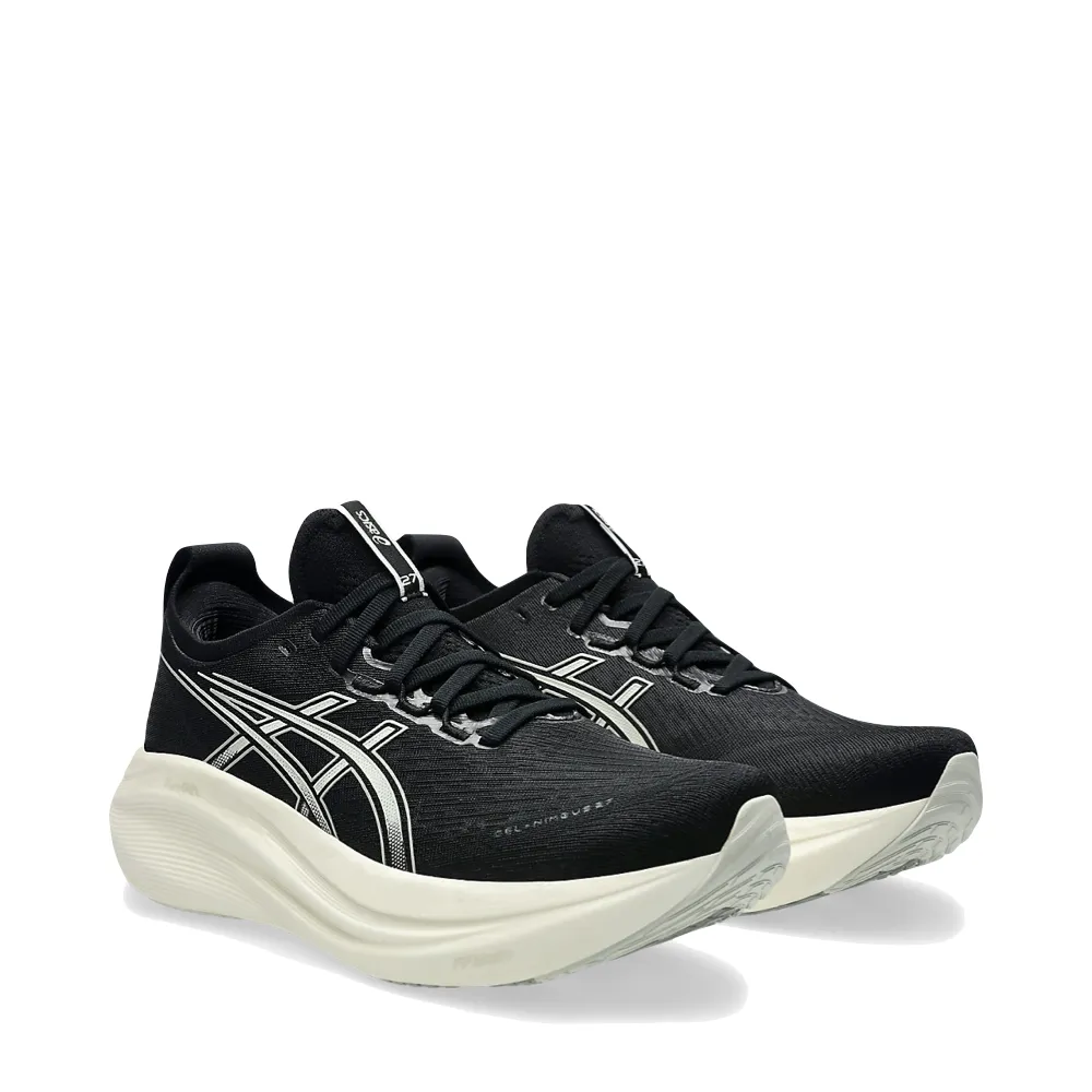 Asics Men's Gel-Nimbus 27 Sneaker in Black/Lake Grey