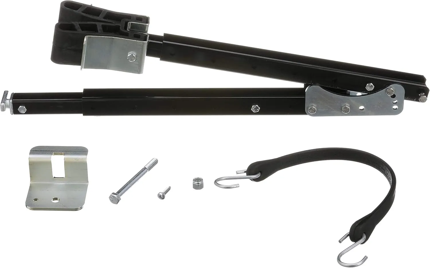 Attwood 460-ADJ Adjustable Transom Saver, 36 to 60 Inches, Steel Construction, Rubber Pads, Corrosion-Resistant Black Finish