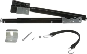 Attwood 460-ADJ Adjustable Transom Saver, 36 to 60 Inches, Steel Construction, Rubber Pads, Corrosion-Resistant Black Finish